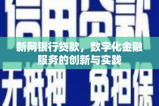 建宁新网银行贷款，数字化金融服务的创新与实践