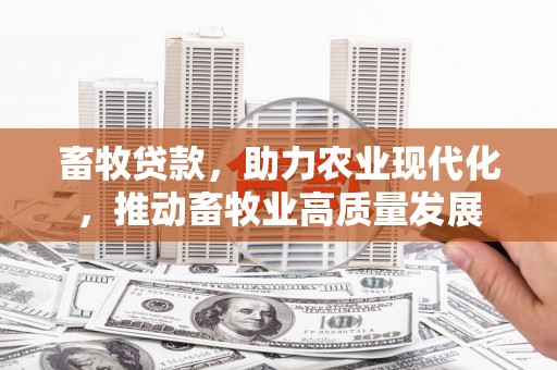 建宁畜牧贷款，助力农业现代化，推动畜牧业高质量发展