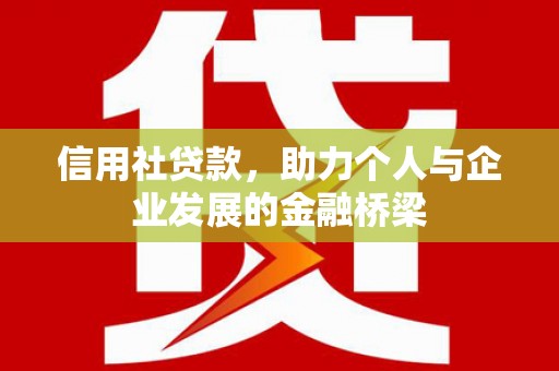 建宁信用社贷款，助力个人与企业发展的金融桥梁