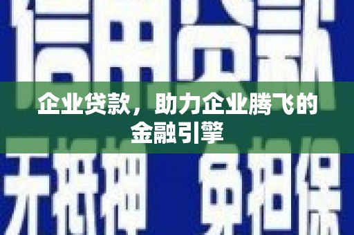 建宁企业贷款，助力企业腾飞的金融引擎