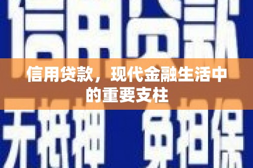 建宁信用贷款，现代金融生活中的重要支柱