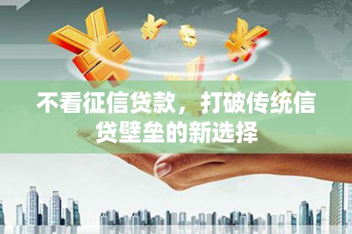 建宁不看征信贷款，打破传统信贷壁垒的新选择