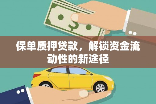 建宁保单质押贷款，解锁资金流动性的新途径