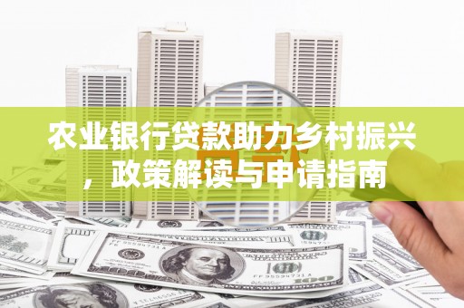 建宁农业银行贷款助力乡村振兴，政策解读与申请指南