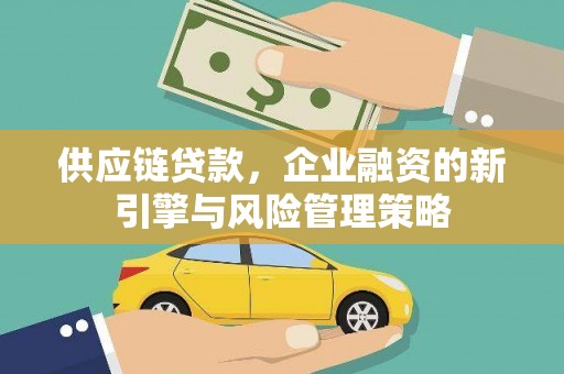 建宁供应链贷款，企业融资的新引擎与风险管理策略
